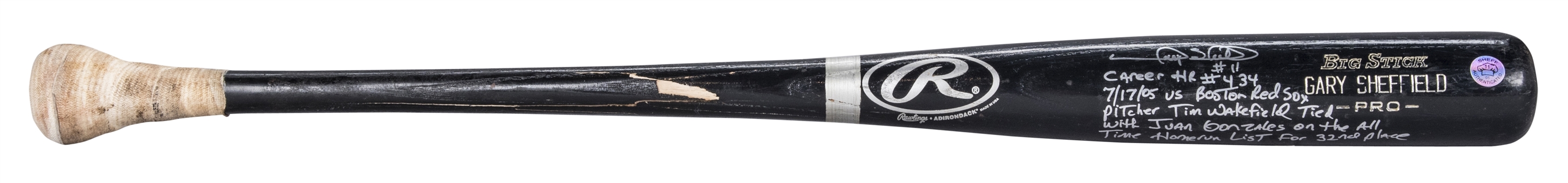 2005 Gary Sheffield Game Used, Signed & Inscribed Rawlings 170B Bat Used For Career HR #434 On 7/17/05 (PSA/DNA)